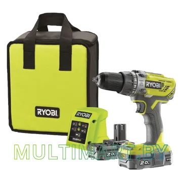 Дрель-шуруповерт Ryobi R18PD3-220S (с 2-мя АКБ, сумка)